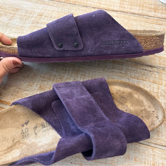 Birkenstock Kyoto Purple Suede Sandals 40 - Picture 4 of 6